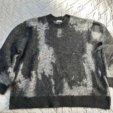 sedagle 타이다이풍 니트 스웨터 그레이/블랙