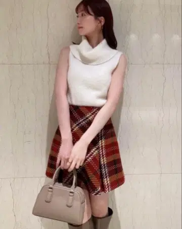 Snidel 로빙 체크 미니 스커트