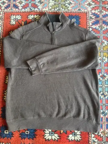 그레이 하프 지퍼 트레이닝복 L