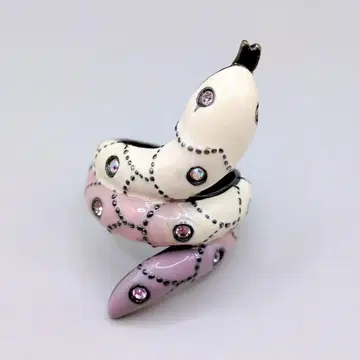 [ 레어 모델 ] ANNA SUI 백사 반지 안나수이 반지 뱀 행운 라인