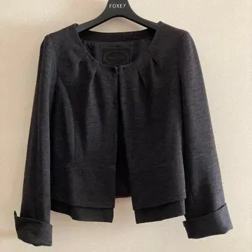 UNTITLED 다크 그레이 노카라 자켓 2