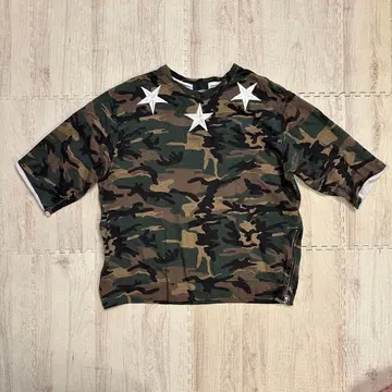 LHP 단케셰인 카모 패턴 별 자수 7부 소매 티셔츠