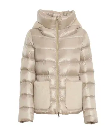 HERNO 후드 부착 다운 자켓 베이지 사이즈 42