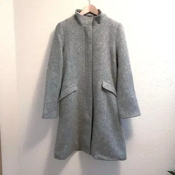 새상품급 DHC 롱 코트 스탠드 카라 아우터 9호 그레이