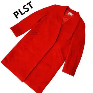 PLST 울 모사 컬러리스 코트