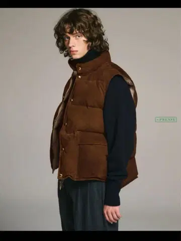 23AW 아프레쎄 Suede Down Vest
