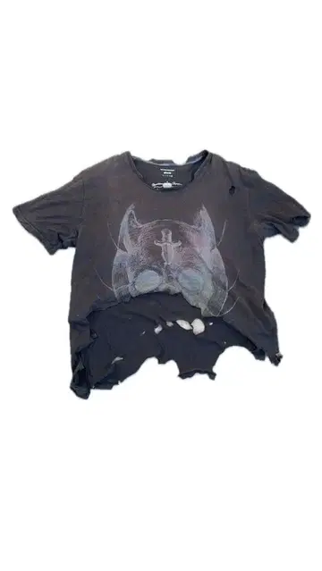 glamb x 죠죠 시어 하트 어택 T셔츠 데미지 가공