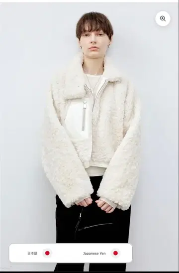 tageechita CONTRAST BOA MOUTON JACKET M