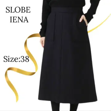 컨디션 최상 슬로브 이에나 워셔블 플라넬 A라인 스커트 블랙