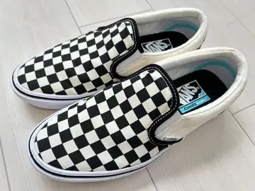 [새상품급] Vans 슬립온 25.0 체커 네이비 컴피쿠시