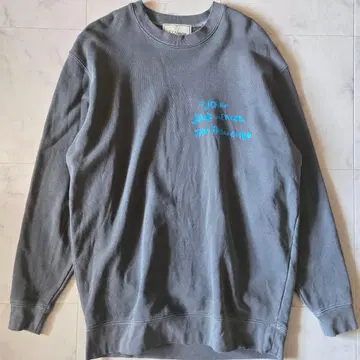 바빌론 맨투맨 그레이 트레이닝복 로고 프린트 오버 사이즈