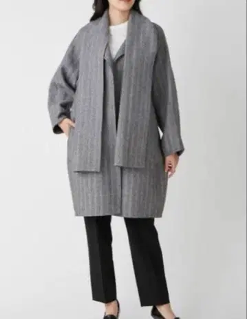 택 포함 새상품 미라 오웬 스톨 도킹 리버 미디 코트 0 S MIX