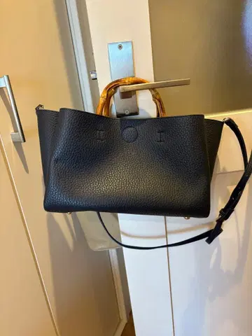 [ 새상품급 ] 2way 엘르 씬 대나무 핸들 백 여성용