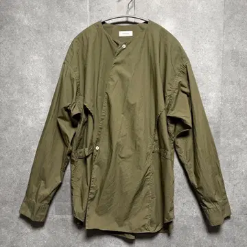 EN ROUTE 유나이티드 애로우즈 디자인 노카라 셔츠 사이즈 1 카키