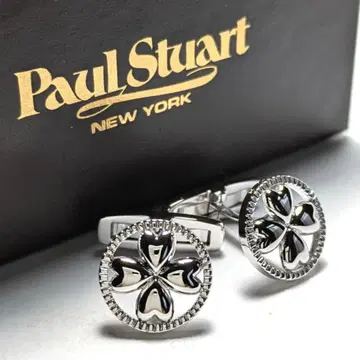 psc503 새상품 폴 스튜어트 커프스 링크 실버 925 클로버