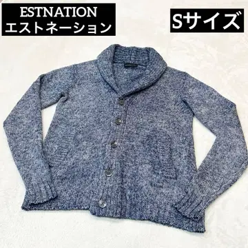 ESTNATION 에스트네이션 숄카라 멜란지 니트 S 사이즈