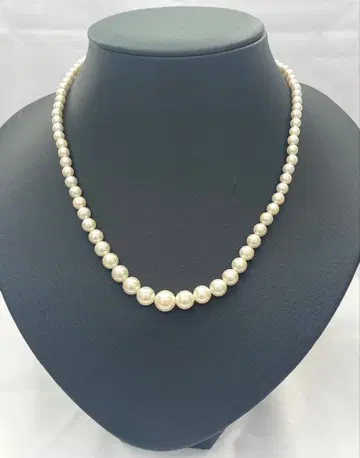 [ E ] 펄 목걸이 클로징 실버 중심부 9mm 구슬 여성용 액세서리