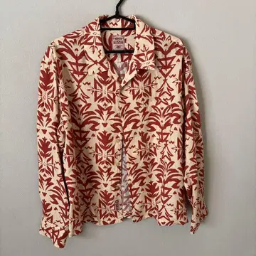 MBBCAR 오렌지 얇은 소재 셔츠 올 패턴 L