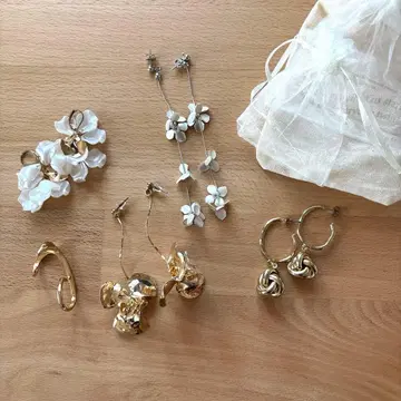 귀걸이 웨딩 핸드메이드 묶음 판매 골드 실버 액세서리