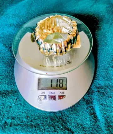 골드 리프 모티브 브로치 118g