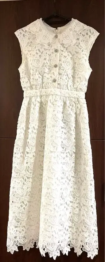 스나이델 레이스 롱 원피스 프리 사이즈 화이트 원피스