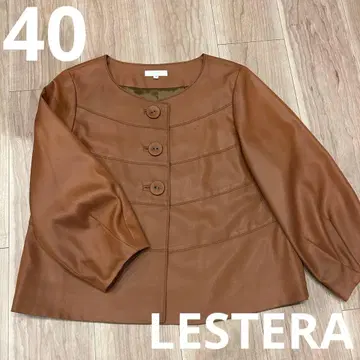 LESTERA 노카라 자켓 40 브라운