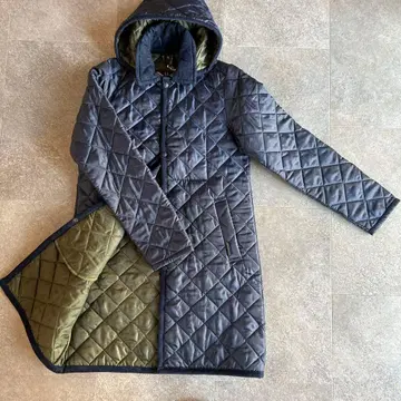 택 포함 새상품 라벤햄 퀼팅 코트 38 사이즈