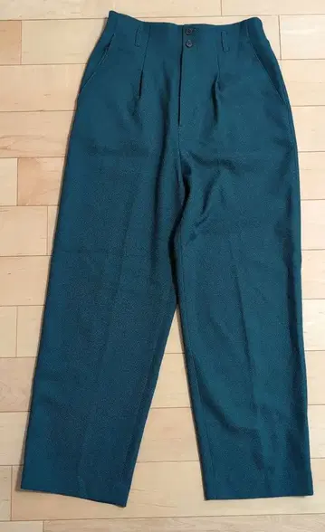 SHIPS 다크 그린 팬츠 와이드 레그 38