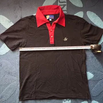 JAPONAIS BLEU 피케 셔츠 블랙/빨간색