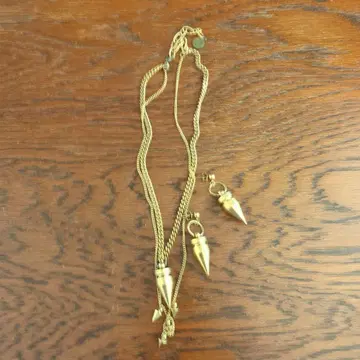 프랑스제 골드 트위스트 체인 목걸이 귀걸이 세트