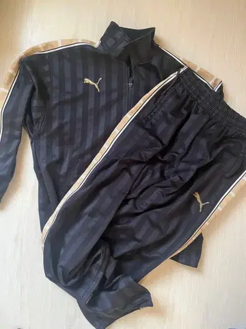 PUMA 스트라이프 저리 블랙 상하의 세트