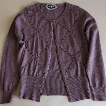 MARLENE DAM 퍼플 가디건 긴팔