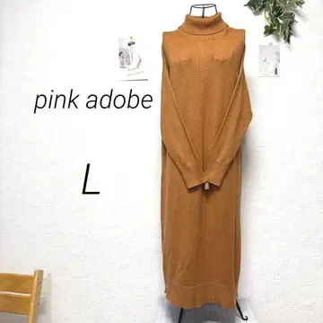 8955-1 핑크 어도비 pink adobe 터틀넥 니트 원피스