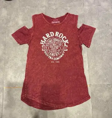 [ 미국 NY 구매 ] Hard Rock 컷 아웃 T셔츠 빈티지풍