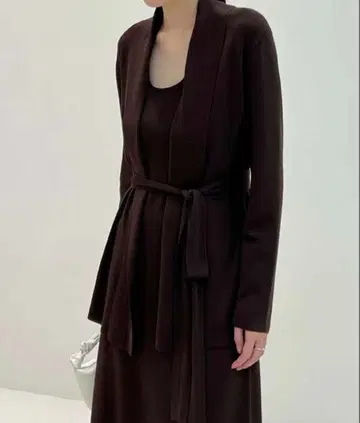 새상품 DECADE CLASSIC 브라운 롱 가디건 사이즈 F