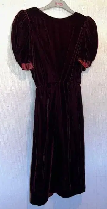 벨벳 원피스 와인 보르도 AIMER 빨간색 드레스 크리스마스