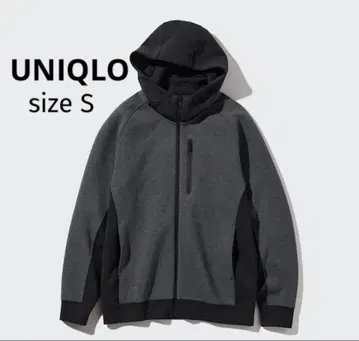 유니클로 드라이 스트레치 맨투맨 풀 집업 후드티 S