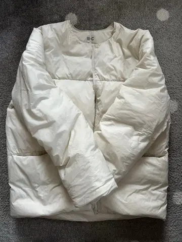 UNIQLO C 화이트 라이트 다운 자켓 M