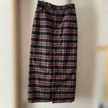 X-girl 체크 무늬 타이트 롱 스커트 사이즈 1