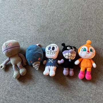 호빵맨 캐릭터 봉제 인형 5체 세트