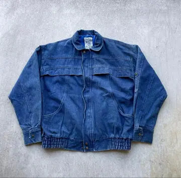 (구제 의류)90s 짧은 기장 데님 자켓 블루종 ma1 빈티지