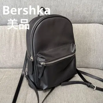 Bershka 미니 백팩 여성용 가방 블랙 합성 피혁 백팩