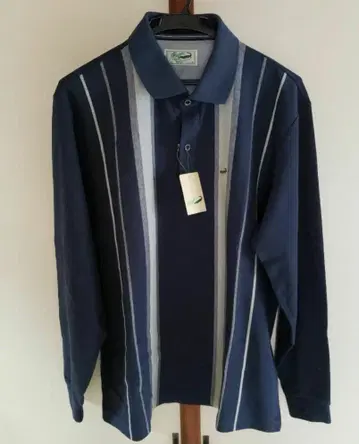 남성용 긴팔 피케 셔츠 (크로커다일) L 사이즈 택 포함