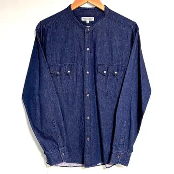 BEAUTY & YOUTH 노카라 셔츠 인디고 L 사이즈