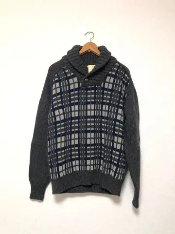 미사용 BARACUTA 바라쿠타 숄카라 니트 스웨터 M