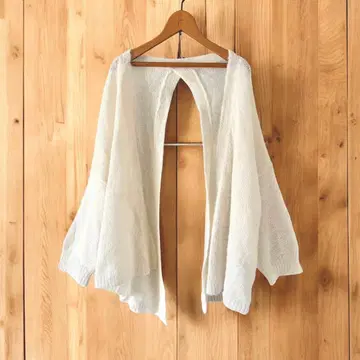 utilite 알파카 니트 가디건 변형 디자인 겉옷 화이트