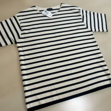 SHIPS 스트라이프 반팔 T셔츠 아이보리/블랙