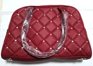 자카마트 빅 리본 퀼팅 스포티 백 와인