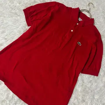 LACOSTE 반팔 피케 셔츠 레드 4