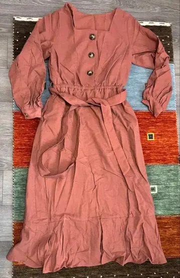 새상품 Heather 롱 원피스 버튼 포함